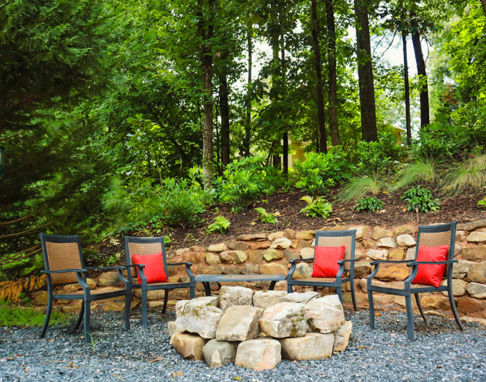 Stone Fire Pit Installation