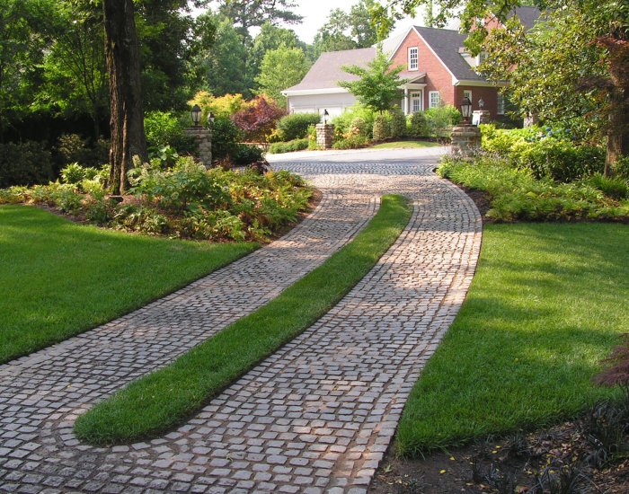 sidewalks and driveways